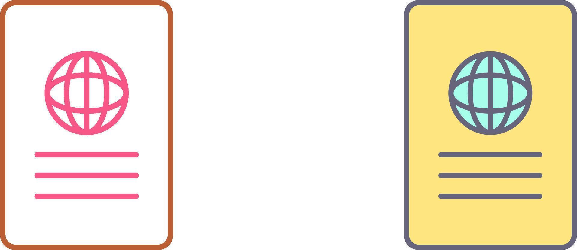 Unique Global Report Icon Design vector