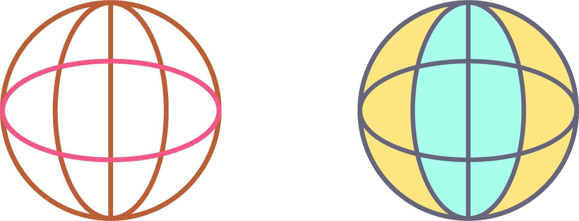 Unique Globe Icon Design vector