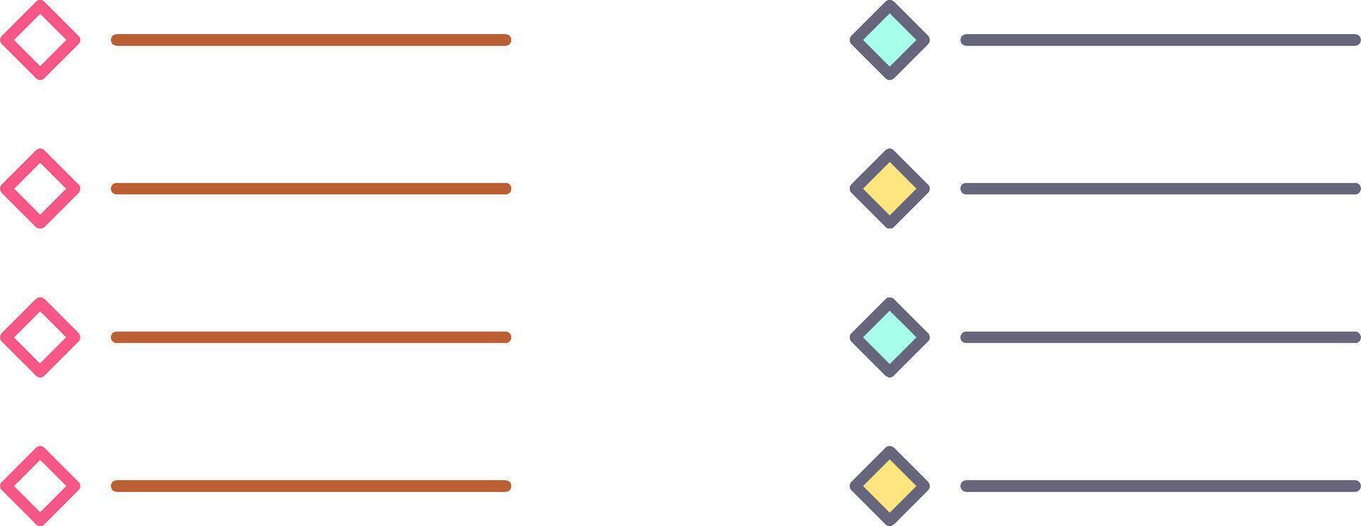 Unique Bulleted list Icon Design vector