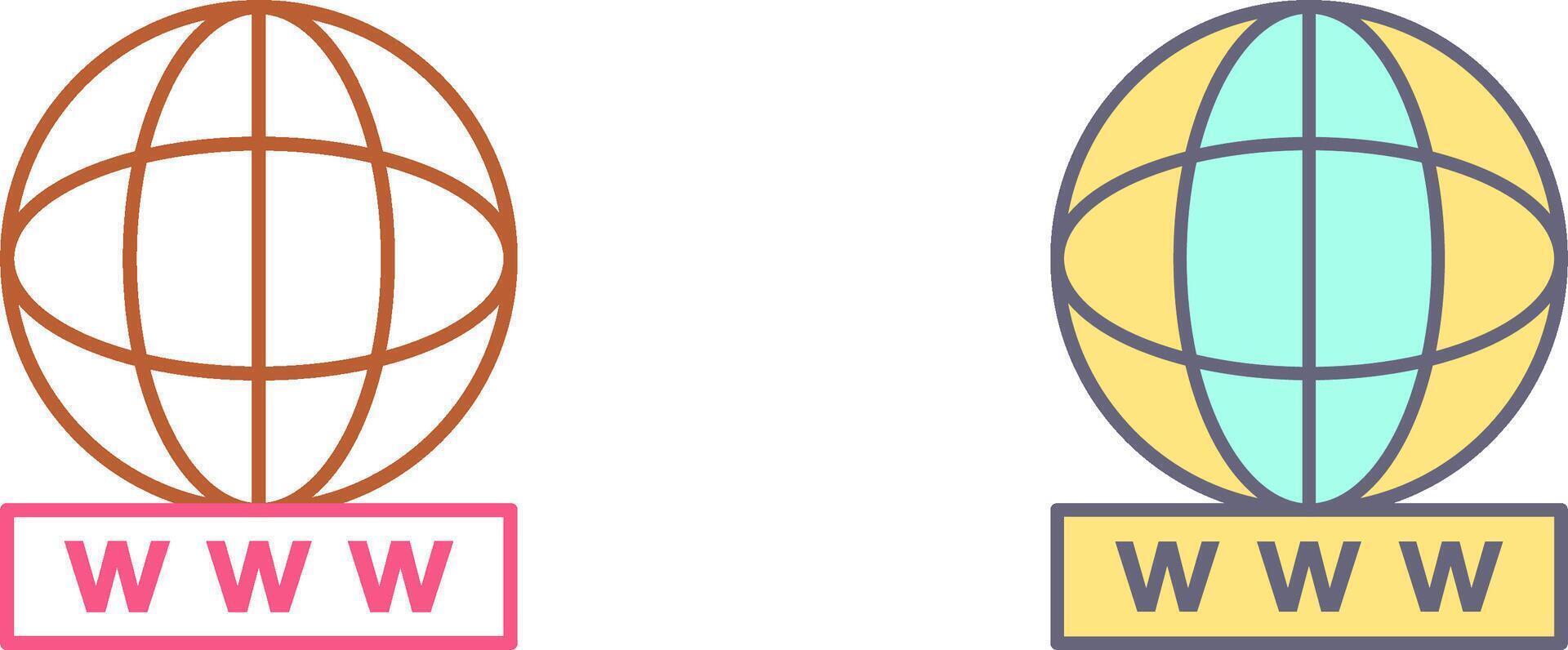 Unique World Wide Web Icon Design vector
