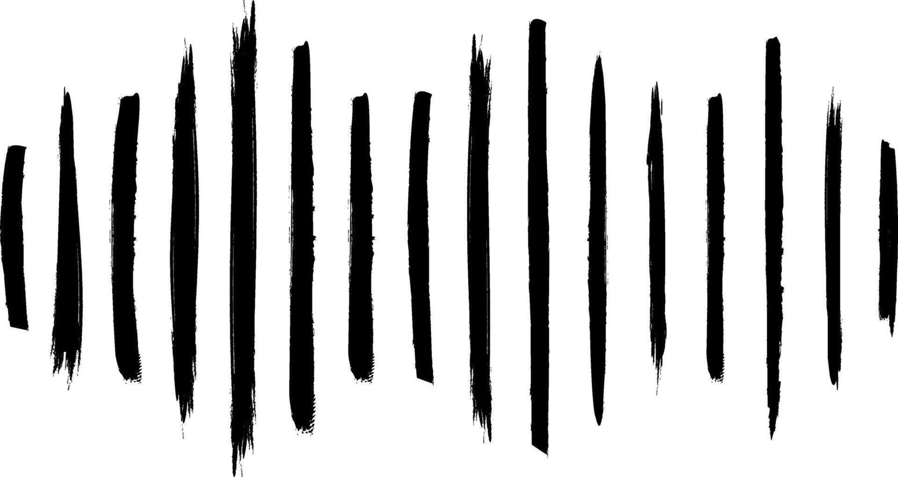 Grunge Brush Stroke Audio Waveform Equalizer Illustration vector