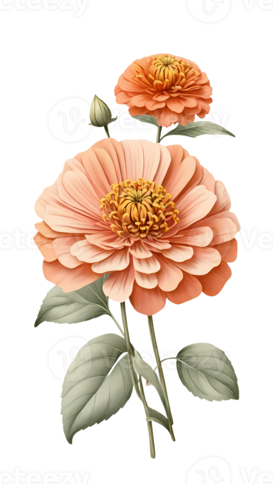 orange flower on transparent background png