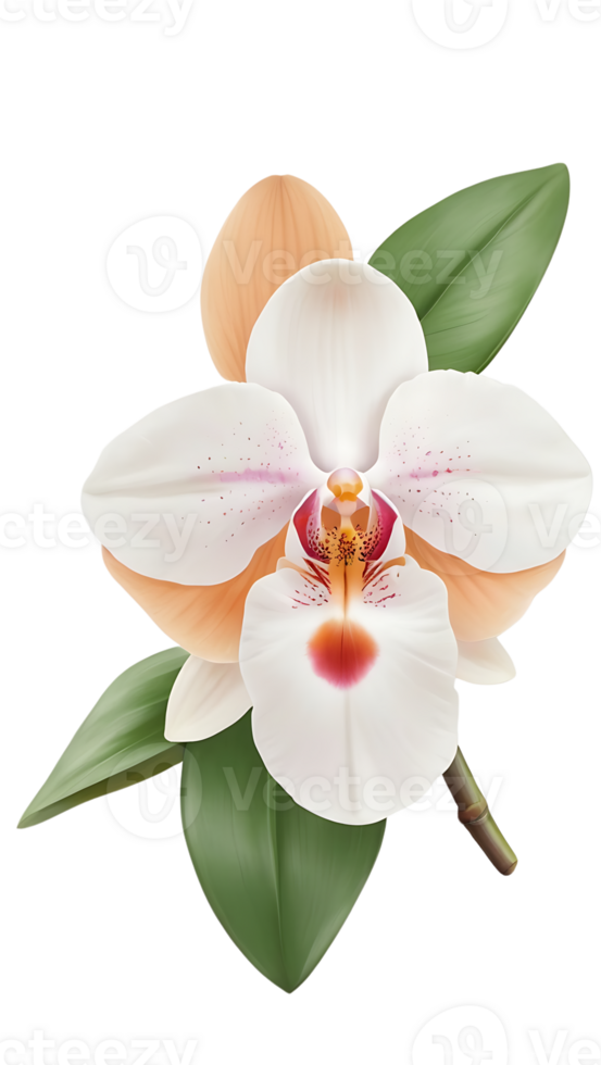 orquídea flor en un transparente antecedentes png