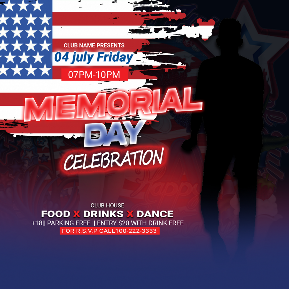Memorial Day Flyer psd