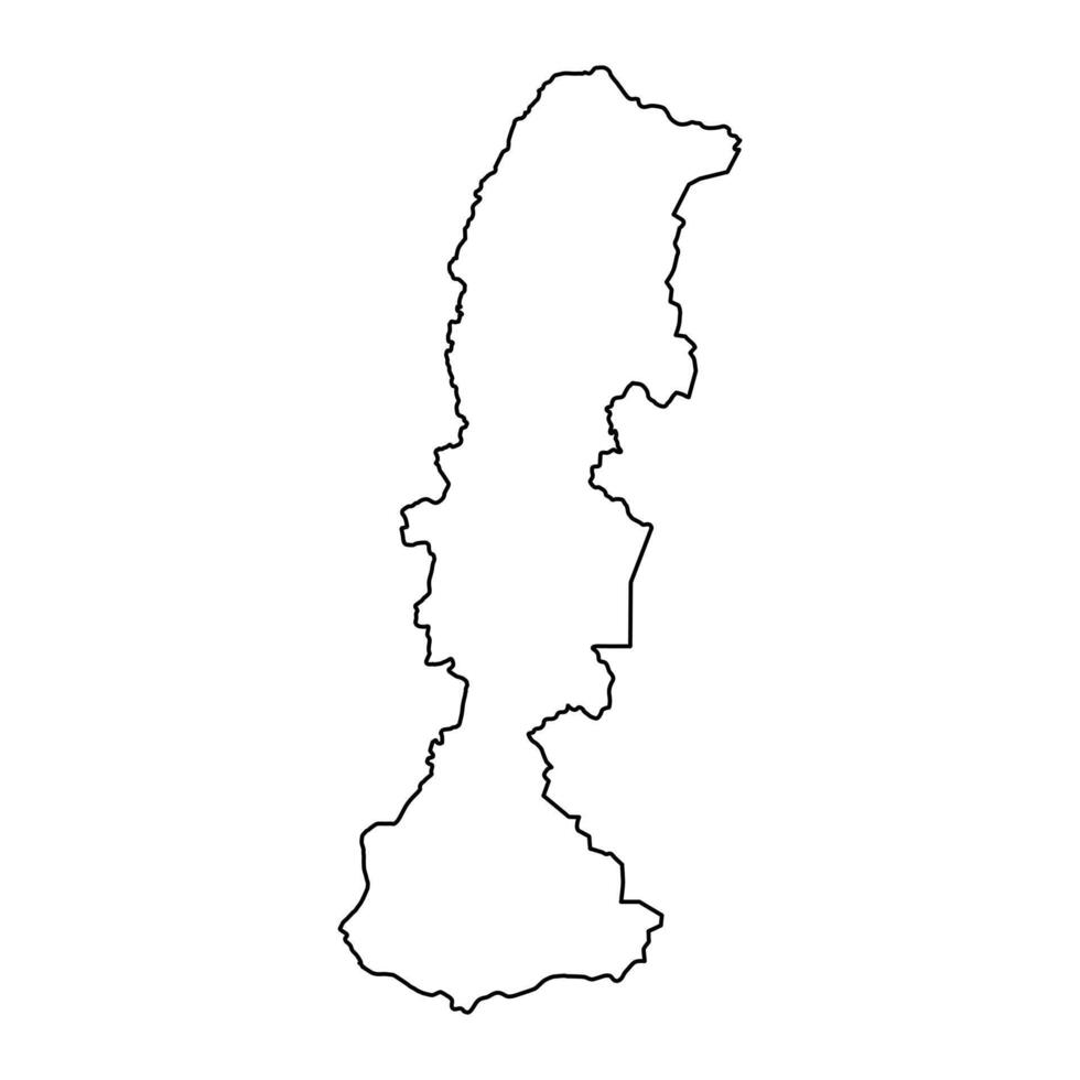 Manica Province map, administrative division of Mozambique. illustration. vector