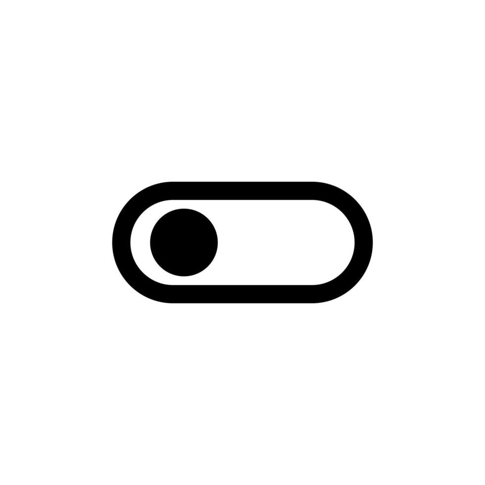 On, off toggle switch vector