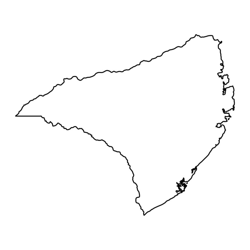 Nampula Province map, administrative division of Mozambique. illustration. vector