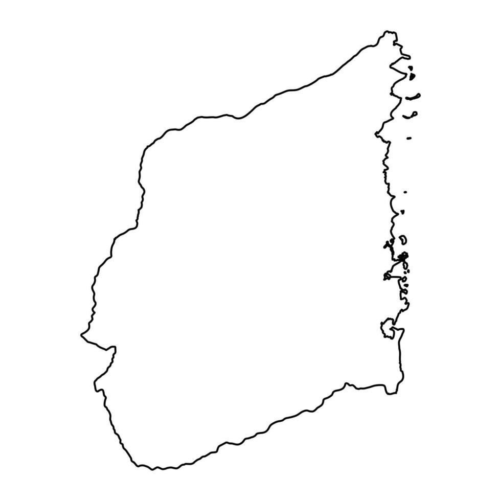 Cabo Delgado Province map, administrative division of Mozambique. illustration. vector