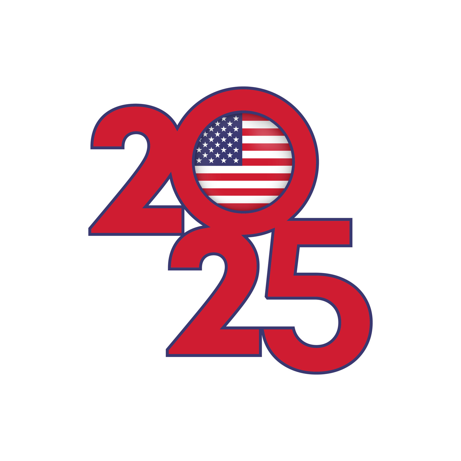2025 Banner With US Flag Inside Illustration 44883474 Vector Art At 2025 Banner With Us Flag Inside Illustration Vector
