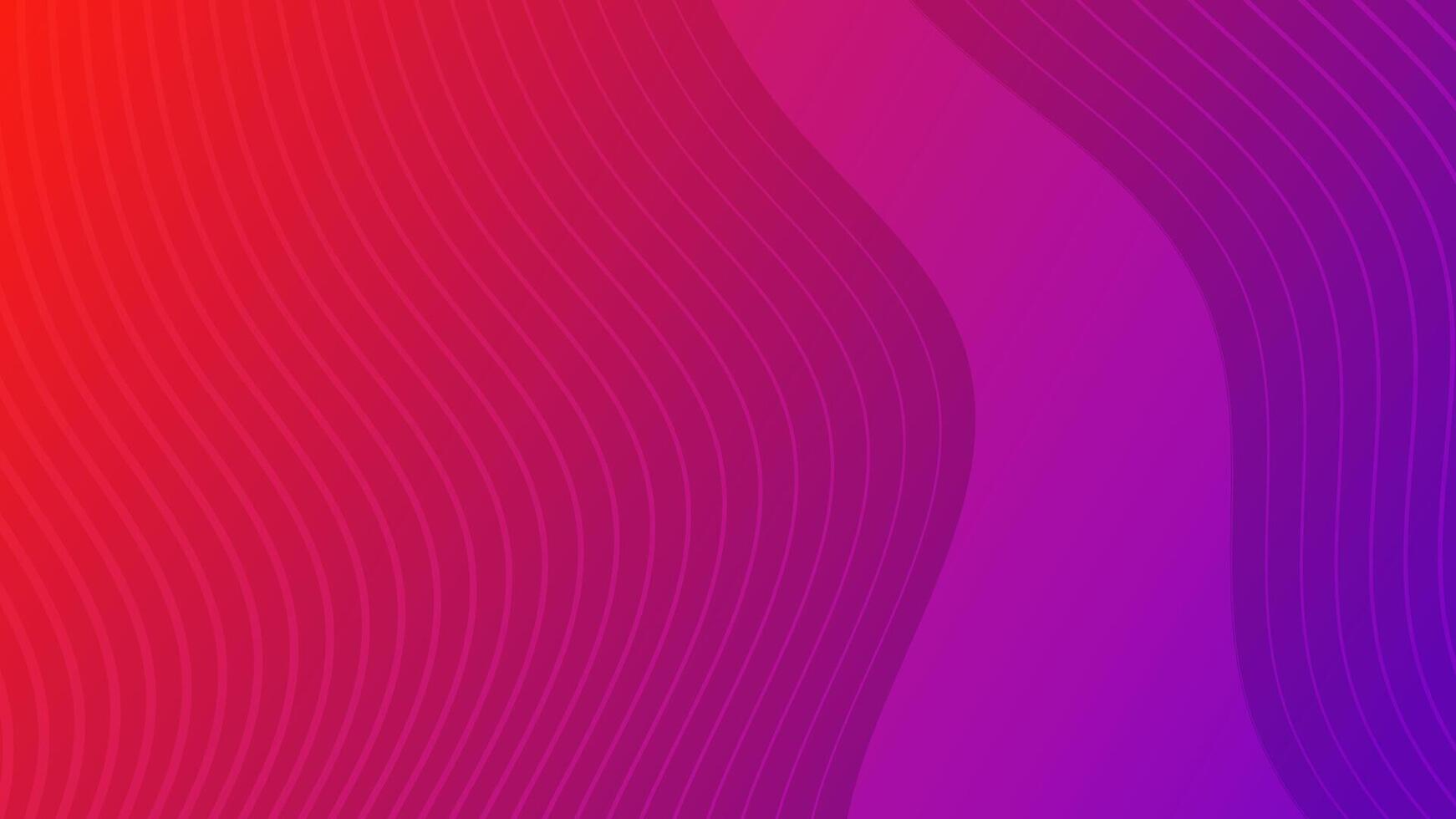 Modern colorful gradient background with wave lines vector
