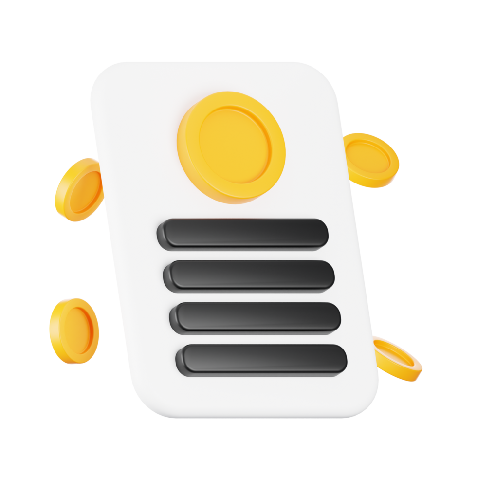 3d rendering financial planner icon. 3d business icon concept png