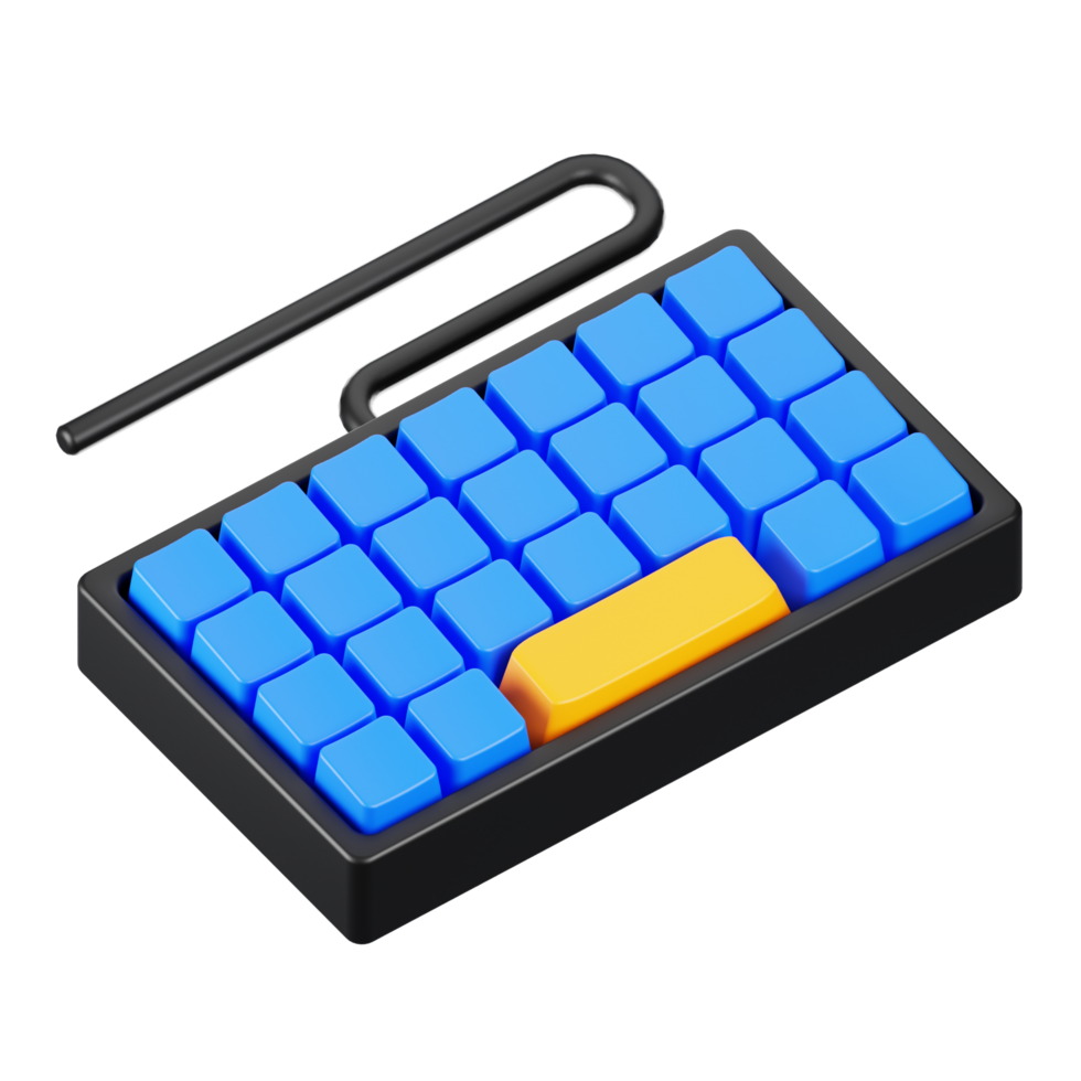 3d rendering keyboard icon. 3d business icon concept png