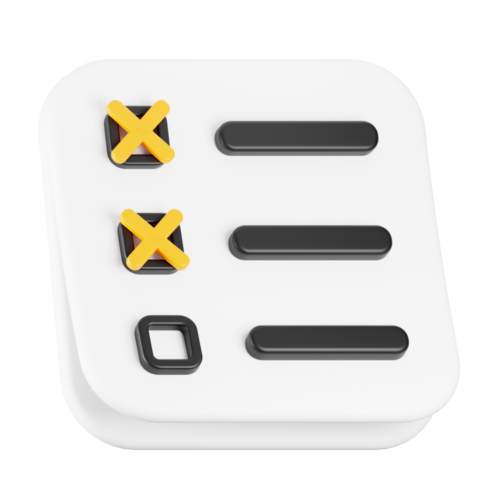 3d rendering sticky note icon. 3d business icon concept png
