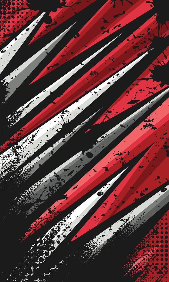 Racing abstract stripes car wrap vinyl sticker design. Sports jersey fabric template vector