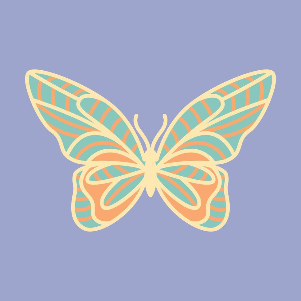 Layered Papercut Butterflies vector