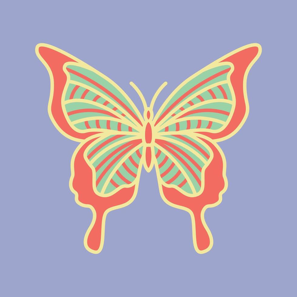 Layered Papercut Butterflies vector