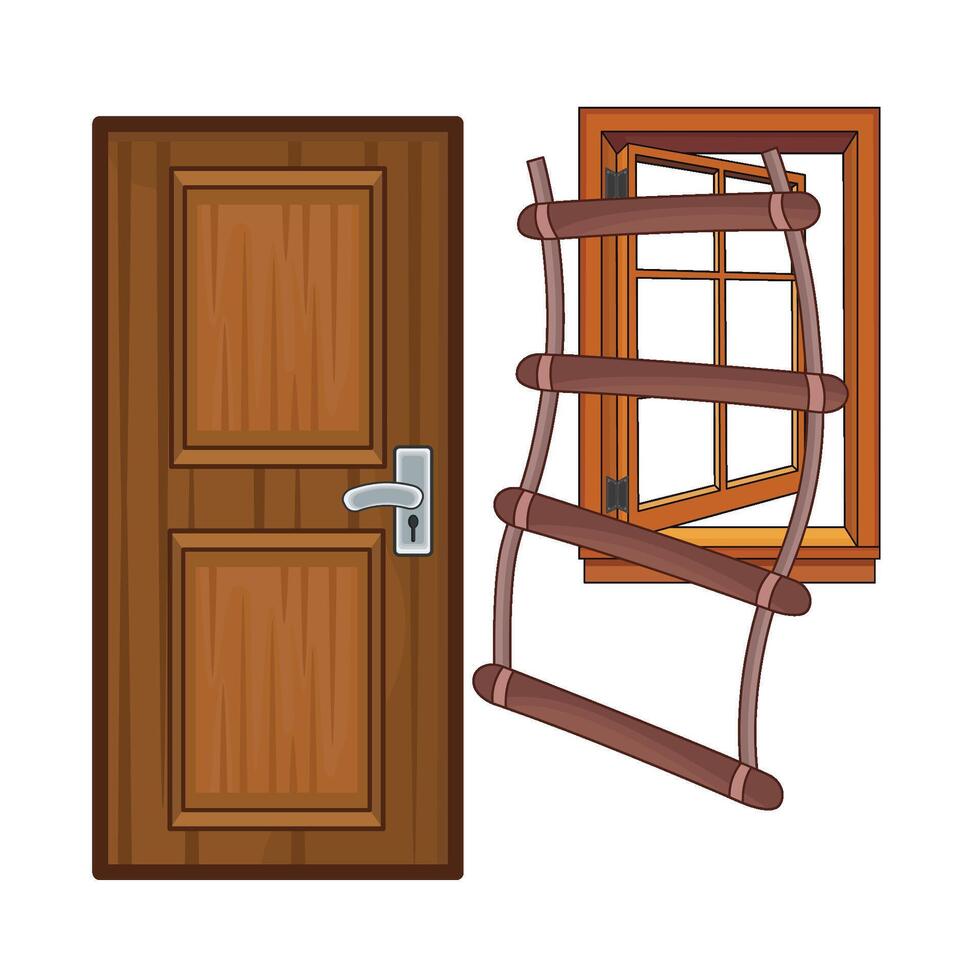 illustration of rope ladder vector