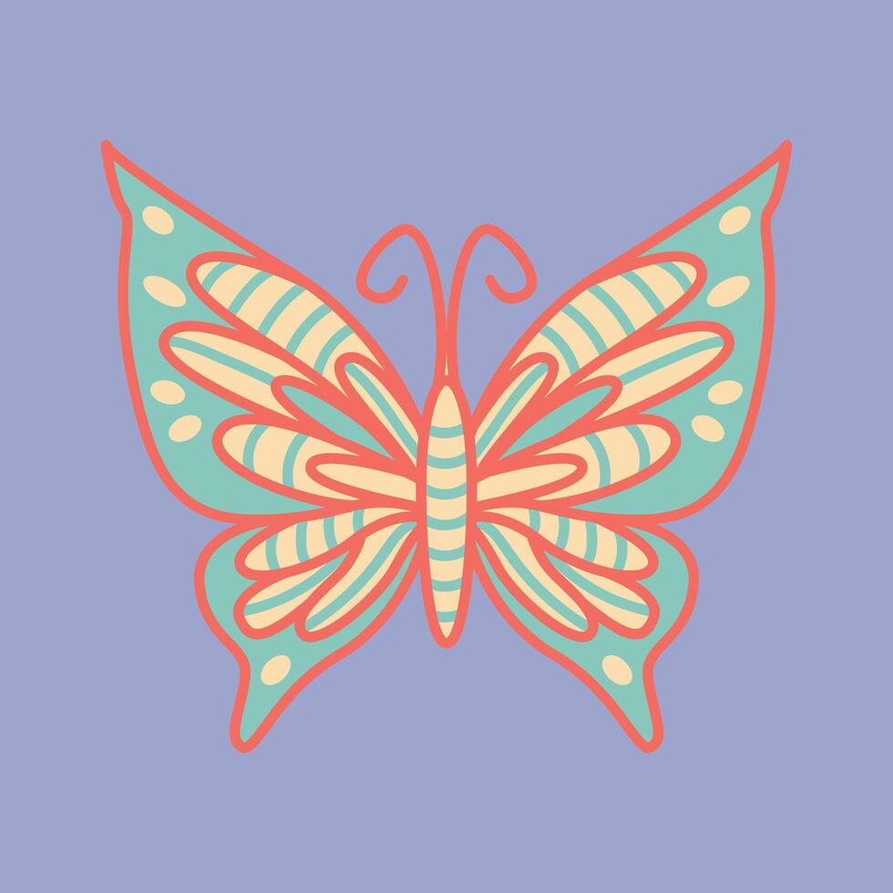 Layered Papercut Butterflies vector