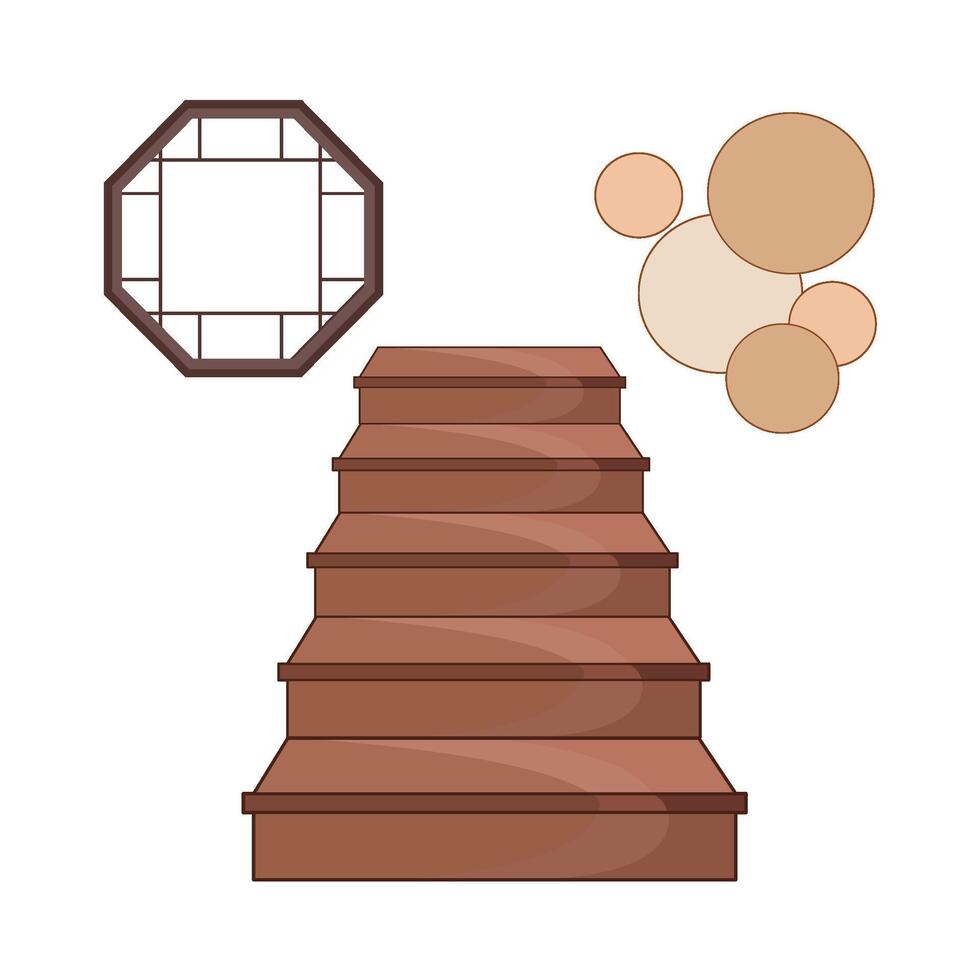 ilustración de escalera vector