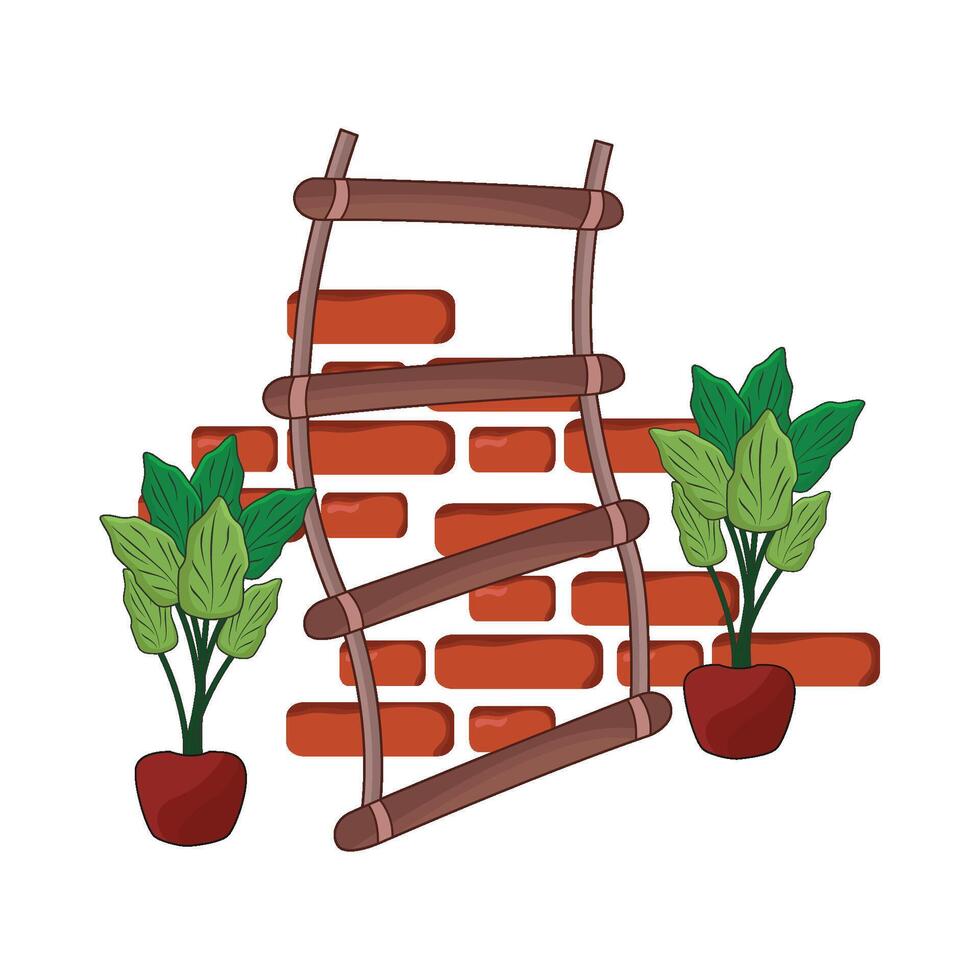 illustration of rope ladder vector