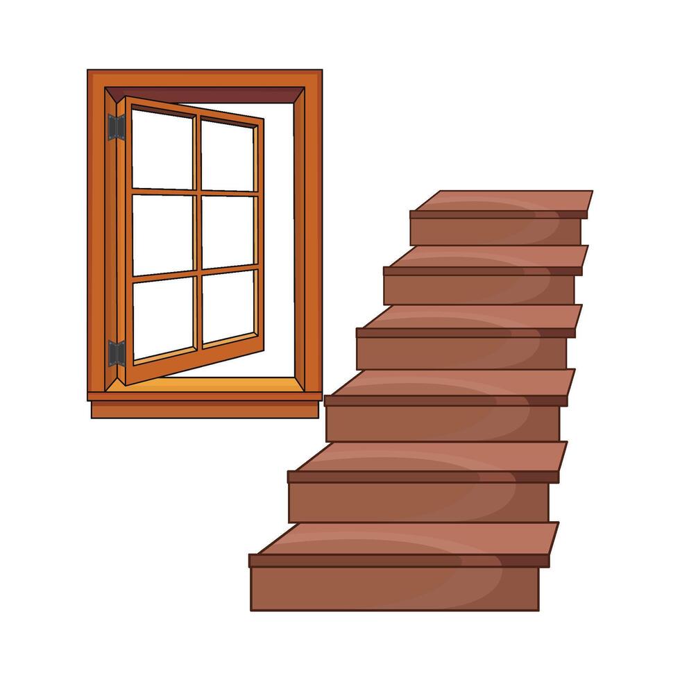 ilustración de escalera vector