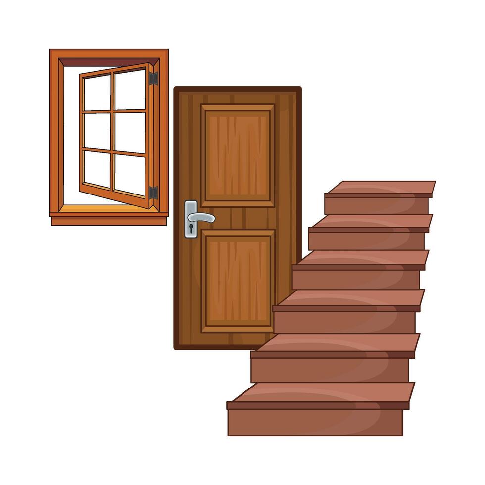 illustration of staircase vector