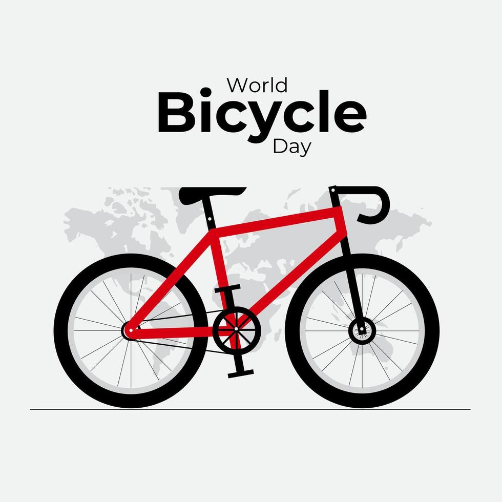 World bicycle day poster banner background template illustration design vector