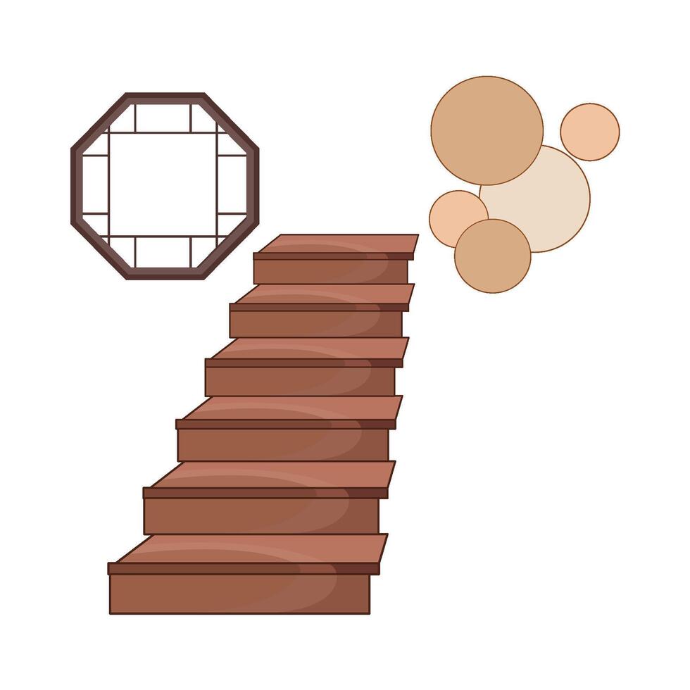 ilustración de escalera vector