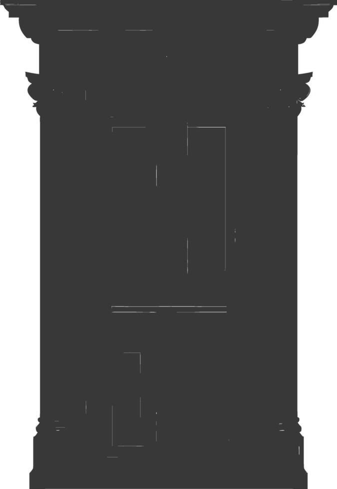 Silhouette door black color only vector