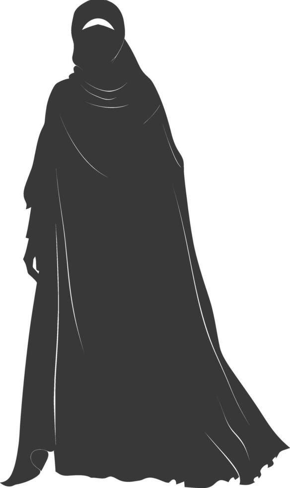 Silhouette hijab symbol black color only vector
