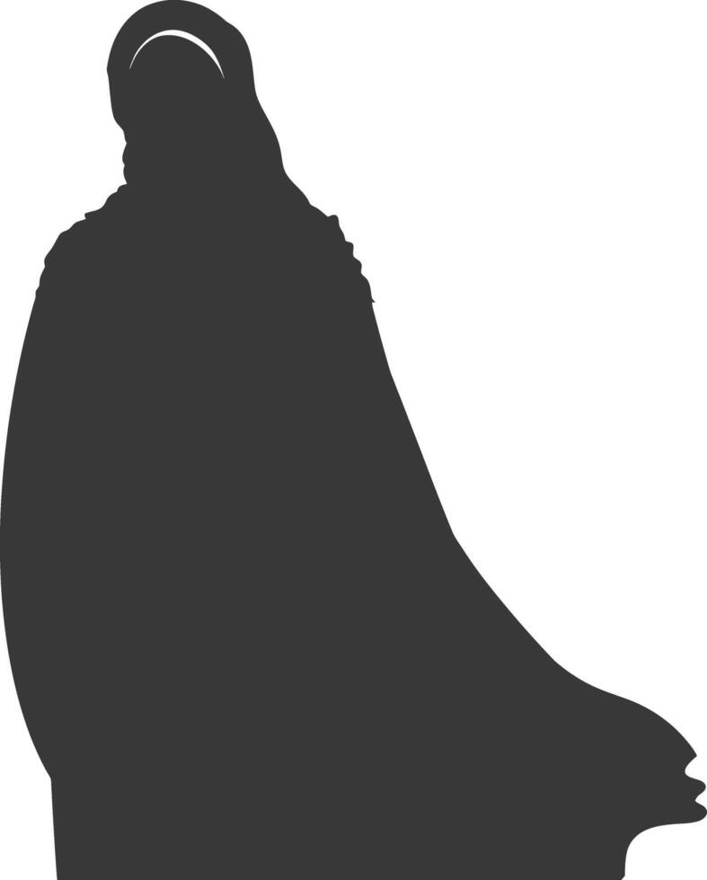 Silhouette hijab symbol black color only vector