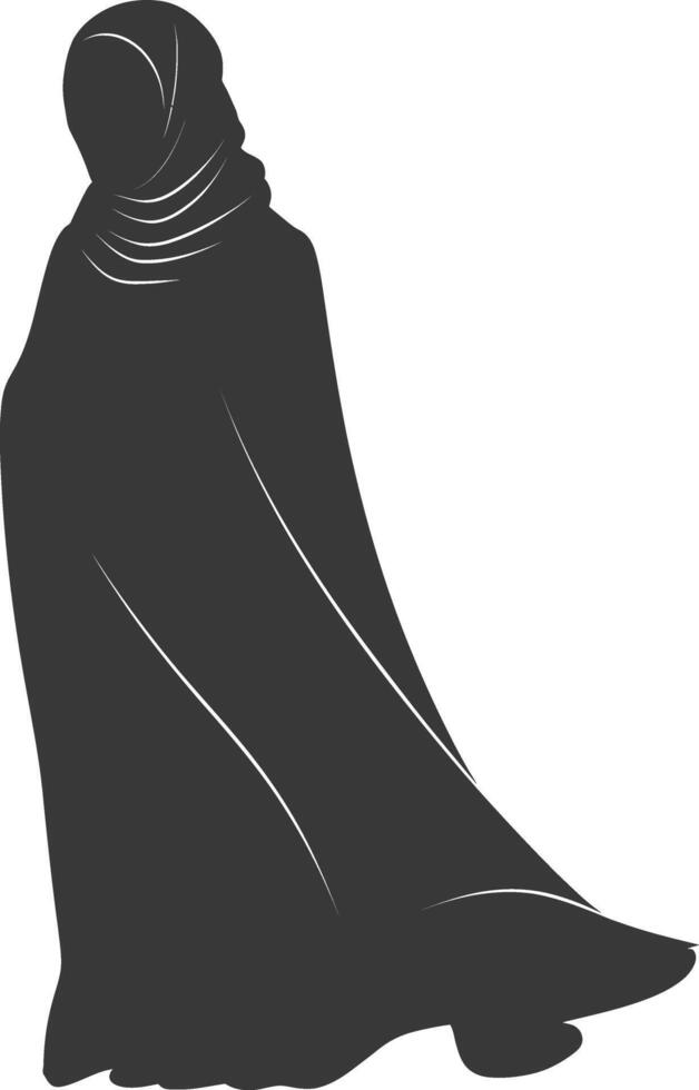 Silhouette hijab symbol black color only vector