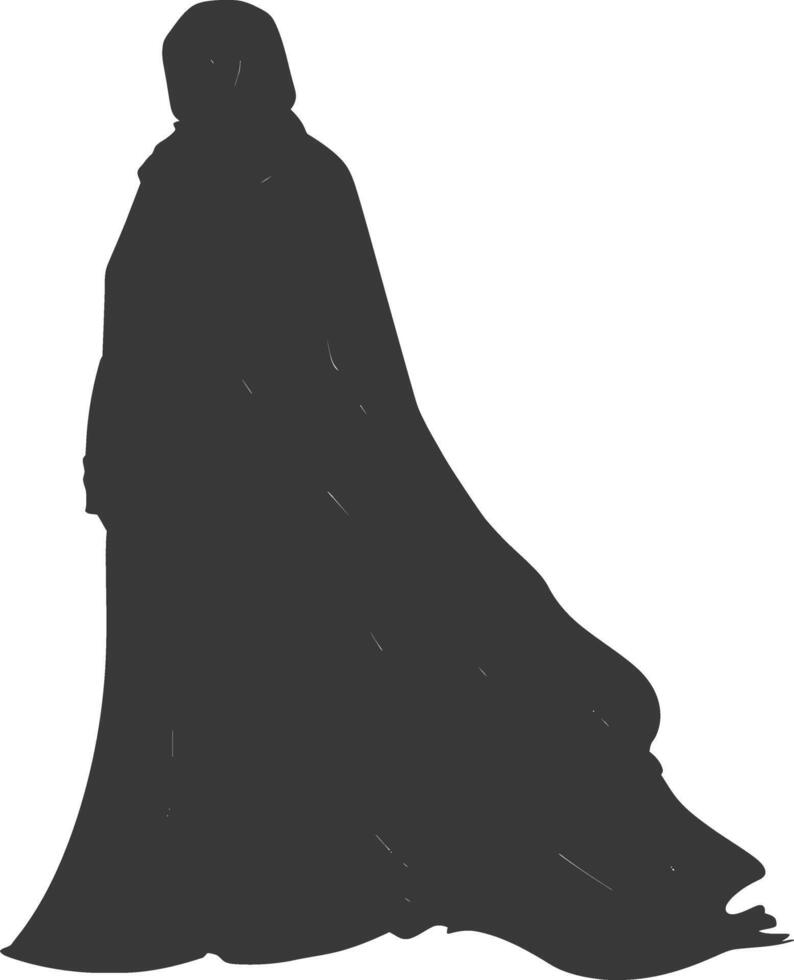 Silhouette hijab symbol black color only vector