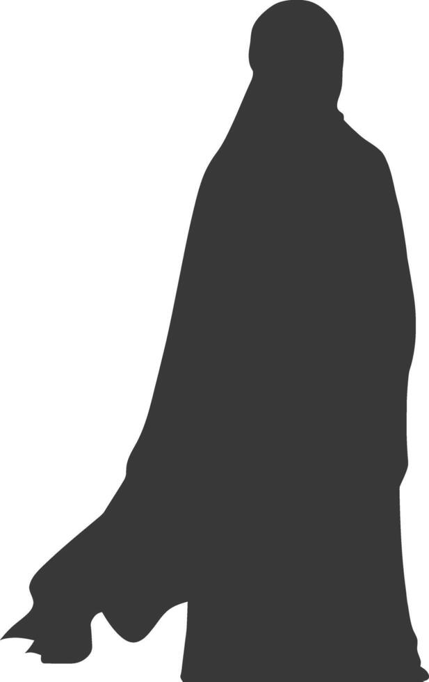 Silhouette hijab symbol black color only vector