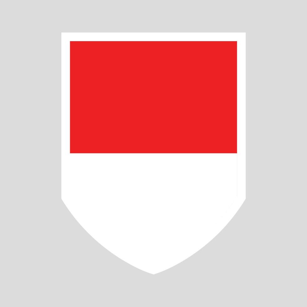 Indonesia Flag in Shield Shape Frame vector