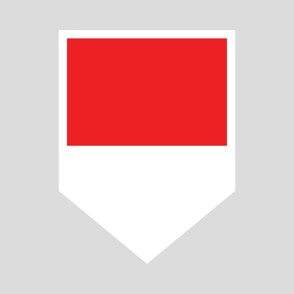 Indonesia Flag in Shield Shape Frame vector