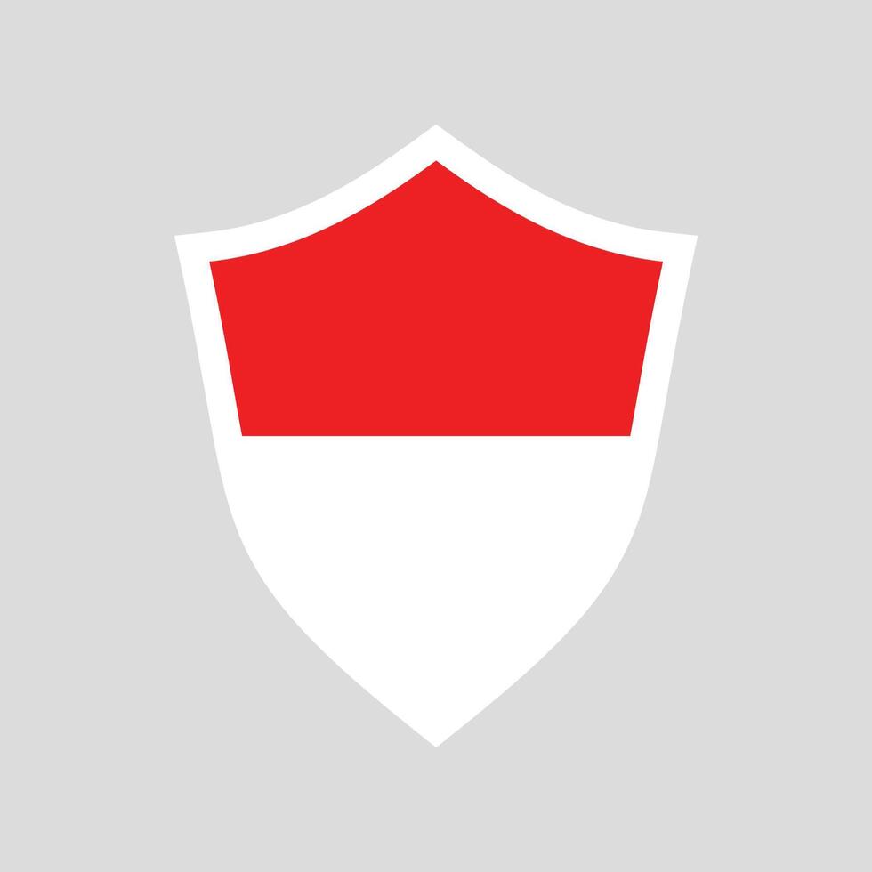 Indonesia Flag in Shield Shape Frame vector