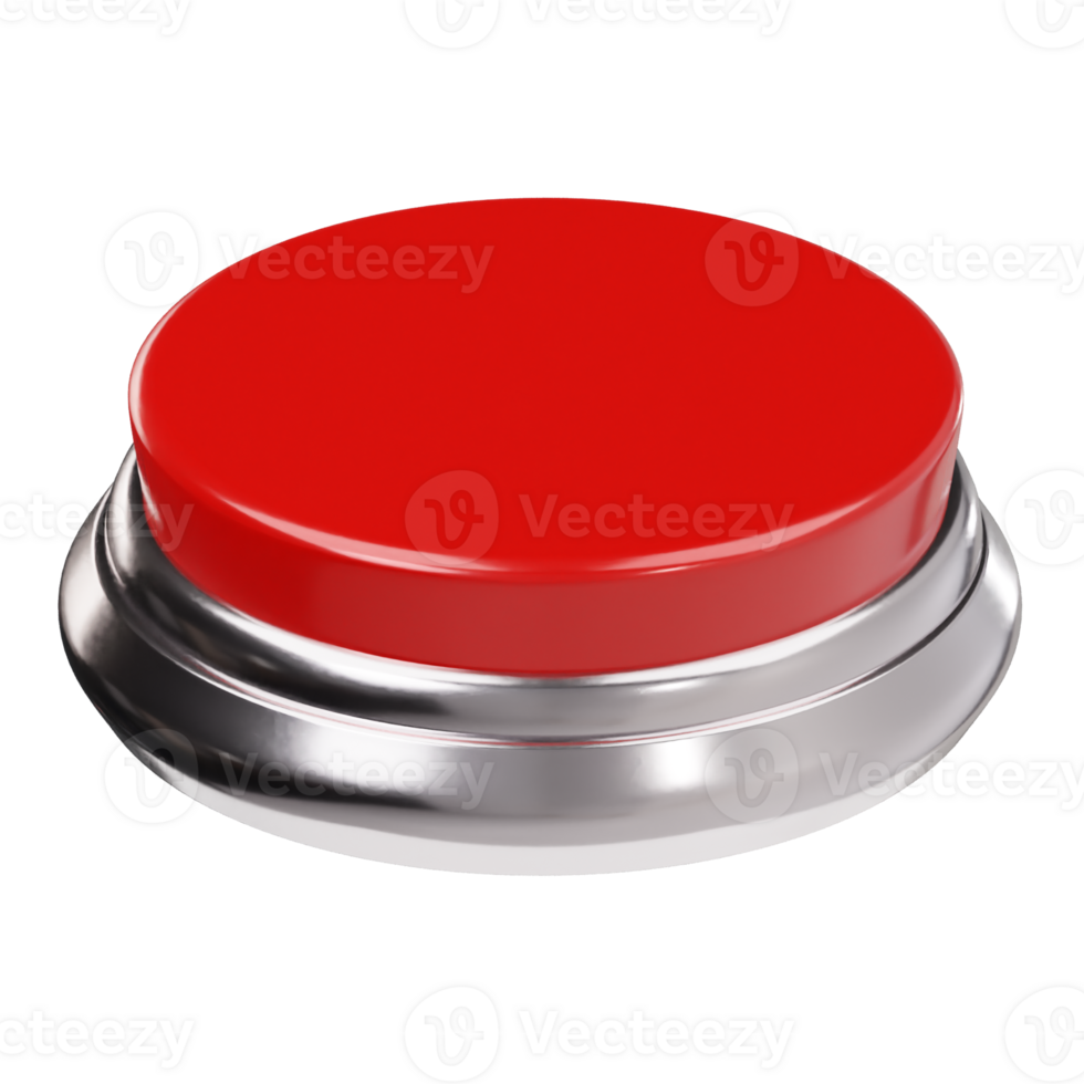 Button icon 3d render illustration png
