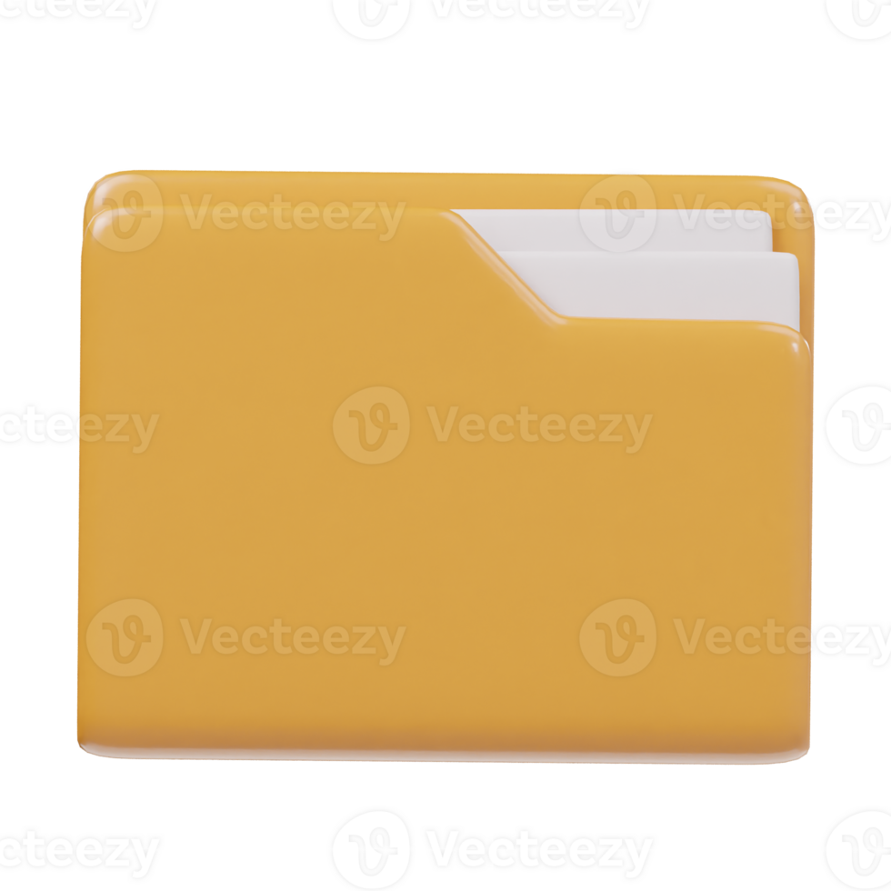 Folder icon 3d render illustration png