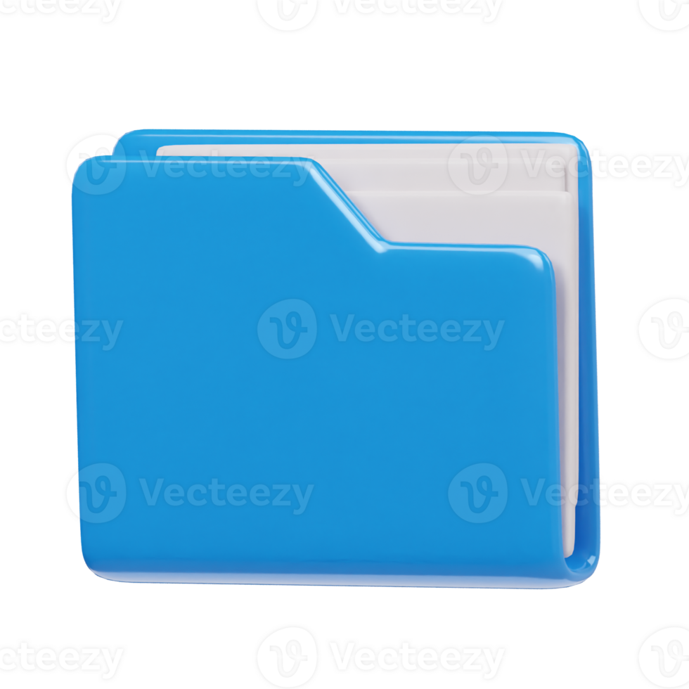 Folder icon 3d render illustration png