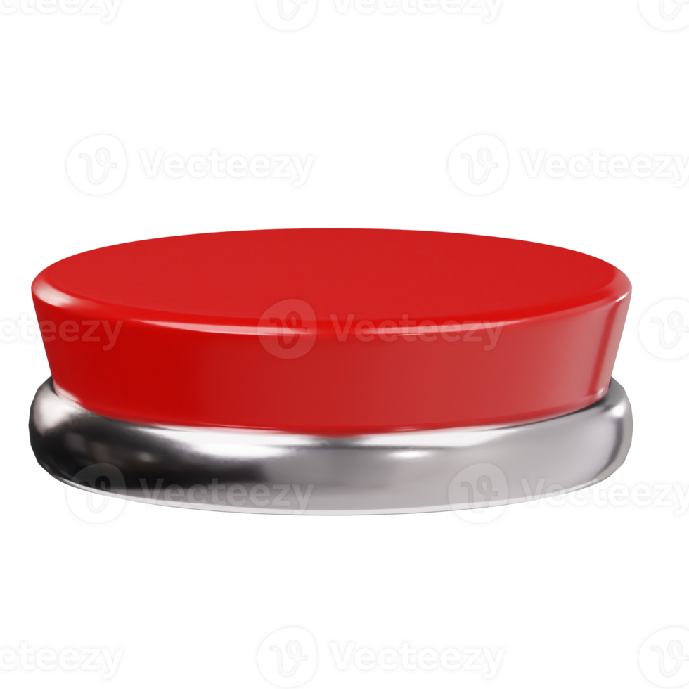 Button icon 3d render illustration png