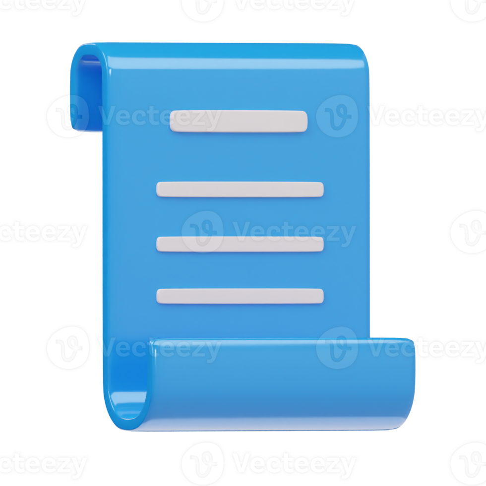 Paper icon 3d render illustration png