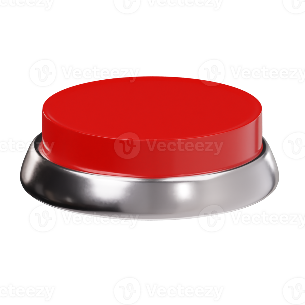 Button icon 3d render illustration png