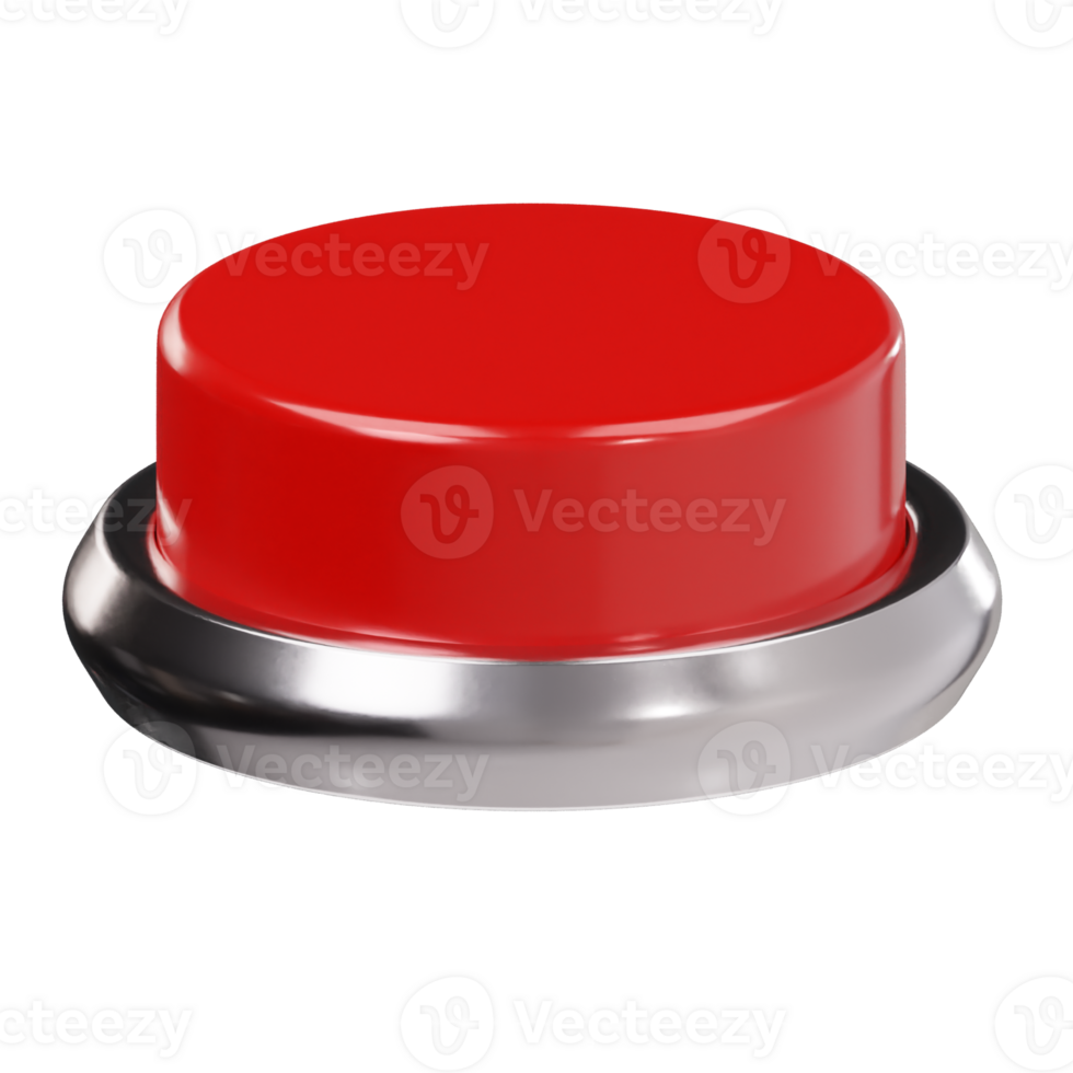 Button icon 3d render illustration png