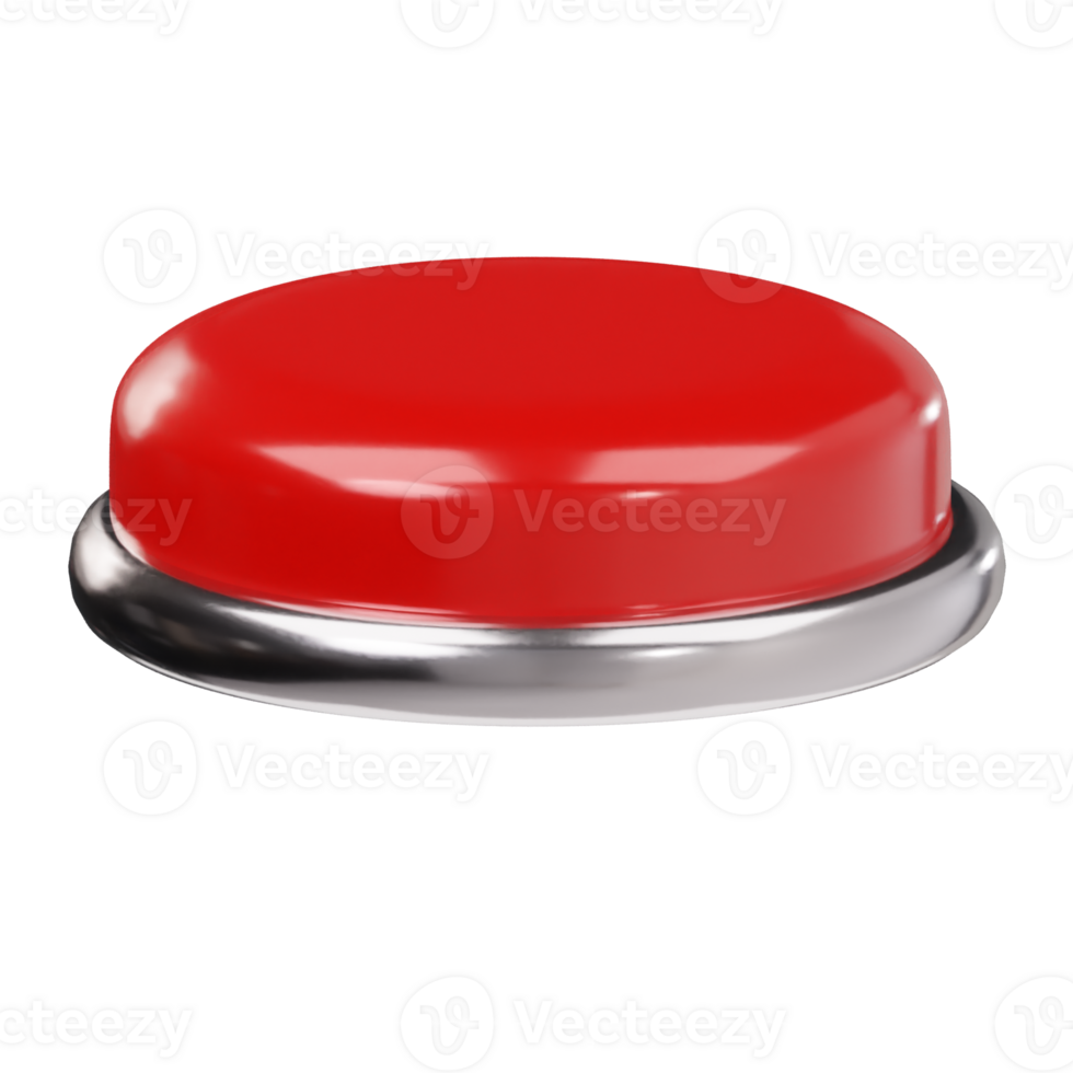Button icon 3d render illustration png