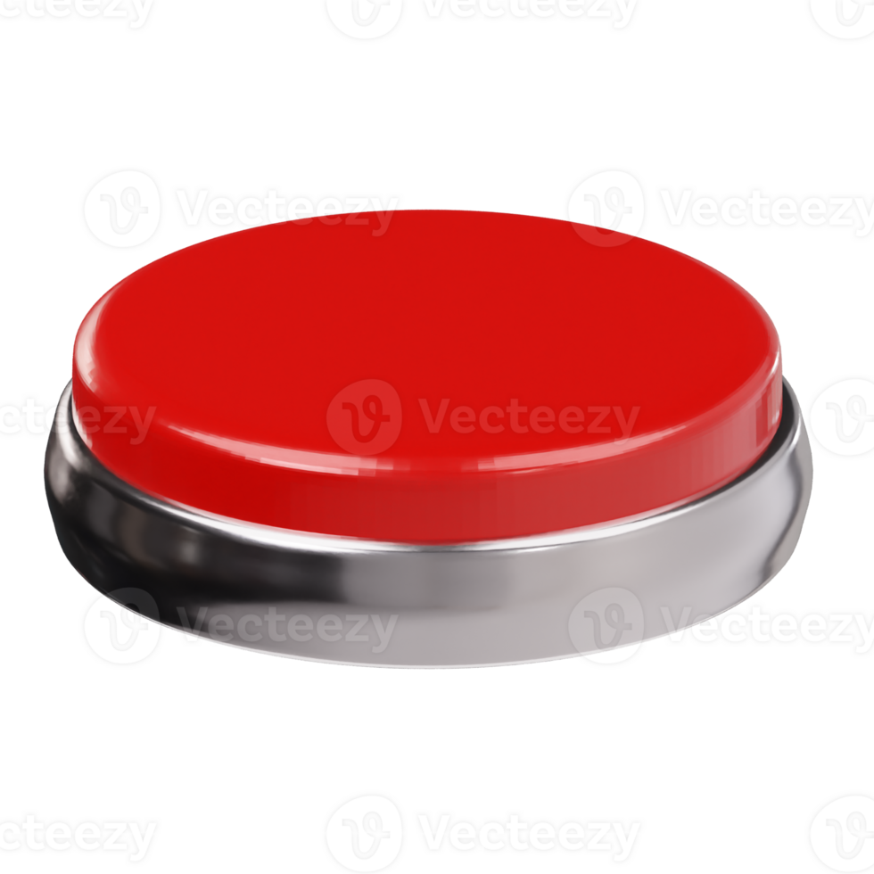 Button icon 3d render illustration png