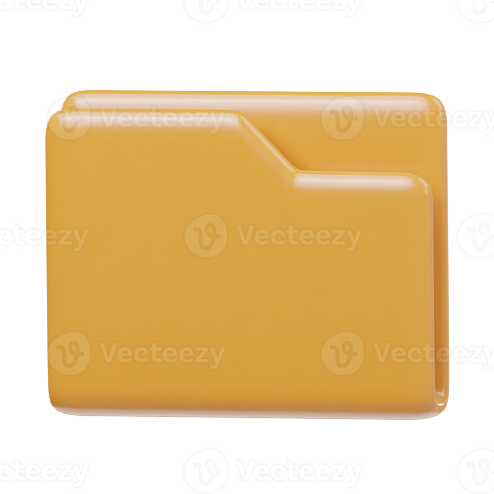 Folder icon 3d render illustration png