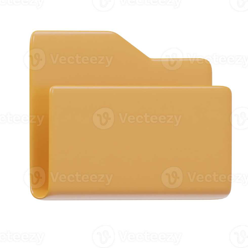 Folder icon 3d render illustration png