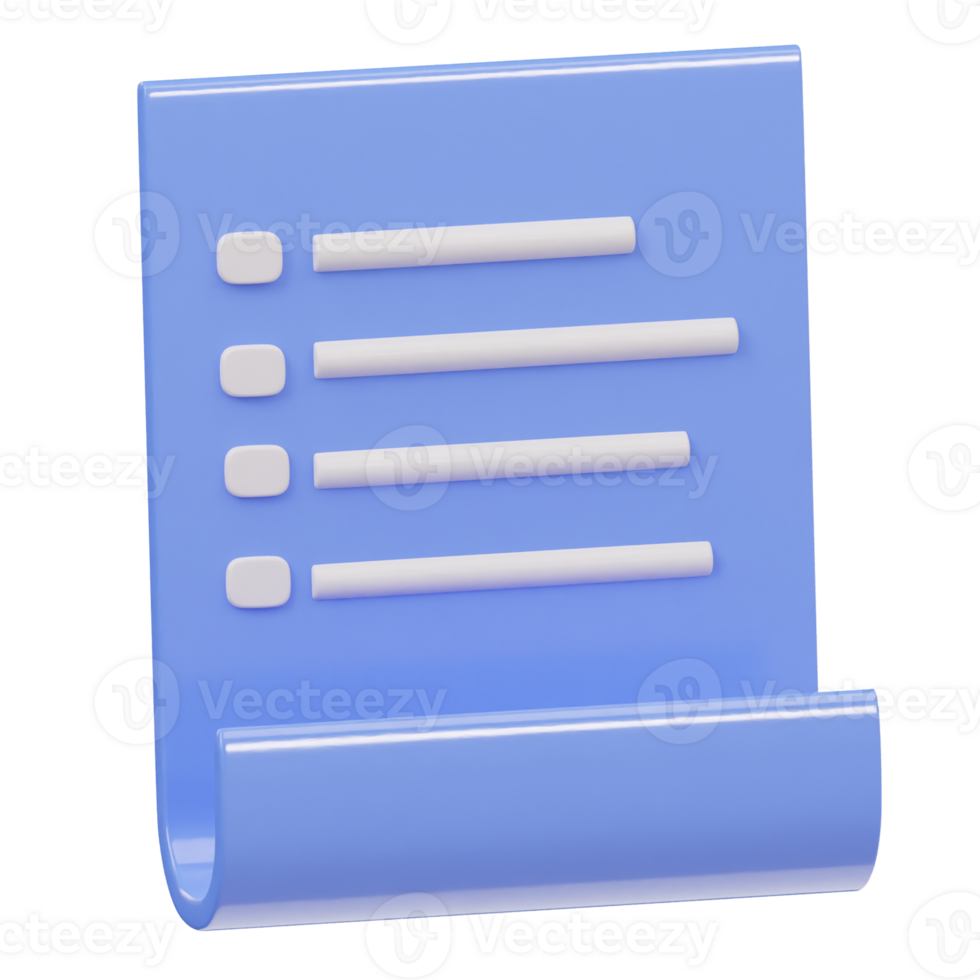 Paper icon 3d render illustration png