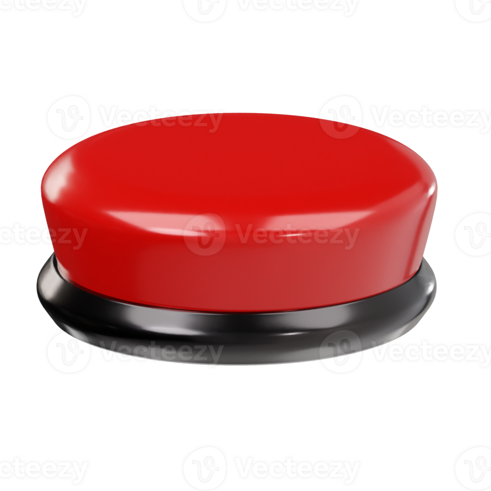 Button icon 3d render illustration png